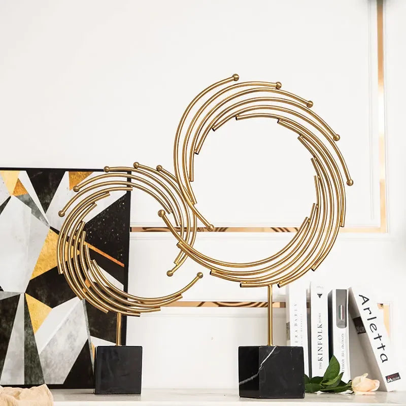Golden Harmony Orbit Sculptures