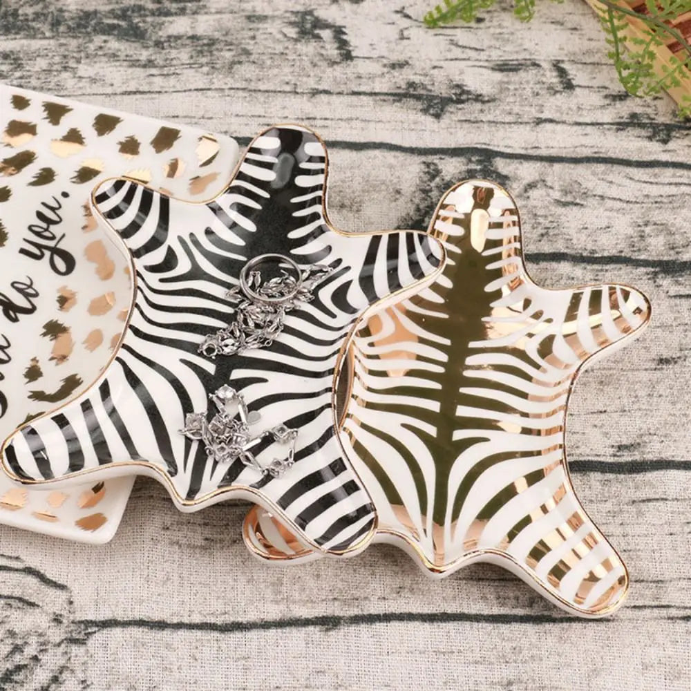 Ceramic Jewelry Tray Creative Portable Bathroom Storage Tray Simple Multi-Function Storage Plate Cosmetics