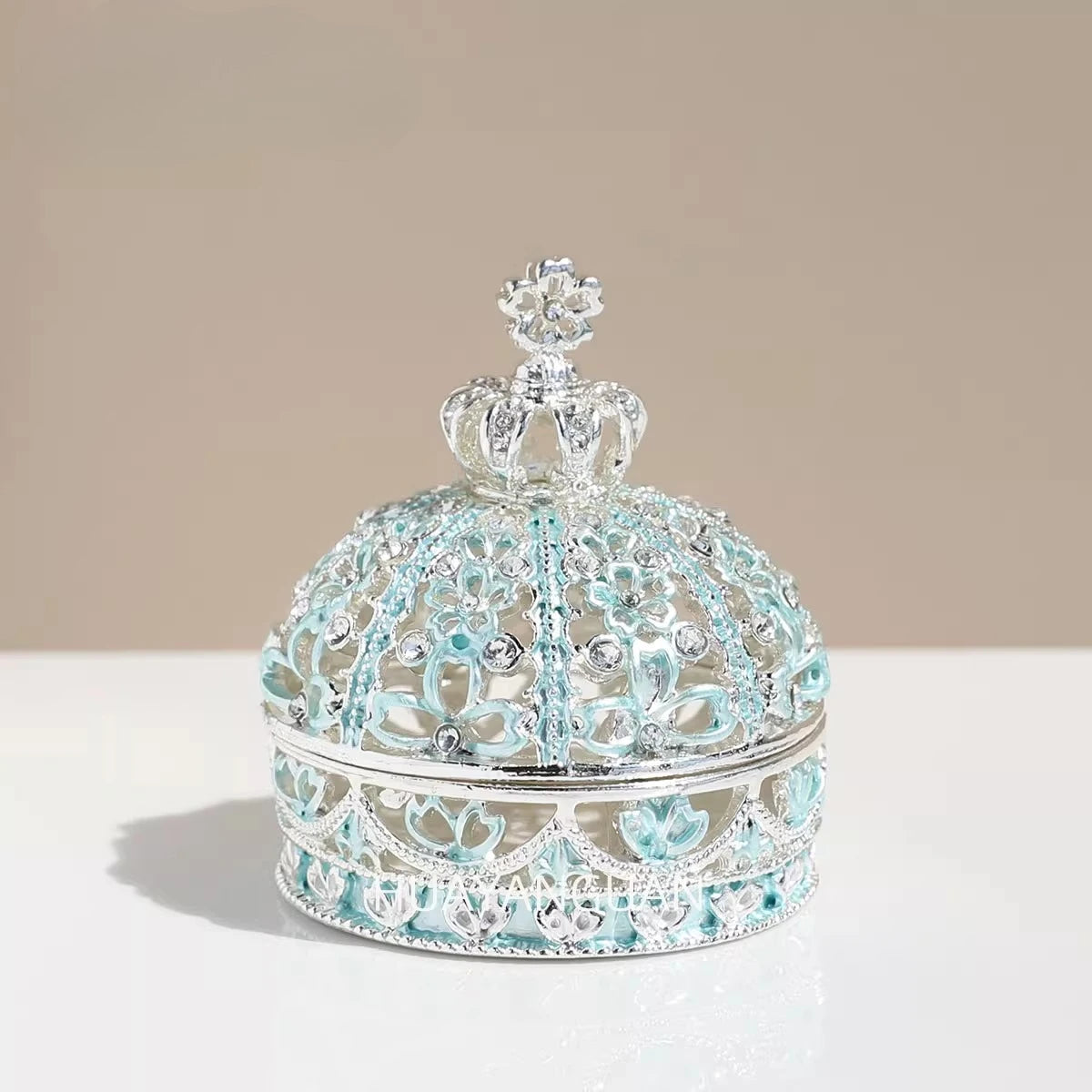 European Creative Jewelry Box Crown Ring Holder Wedding Proposal Gift for Women Earrings Necklace Storage