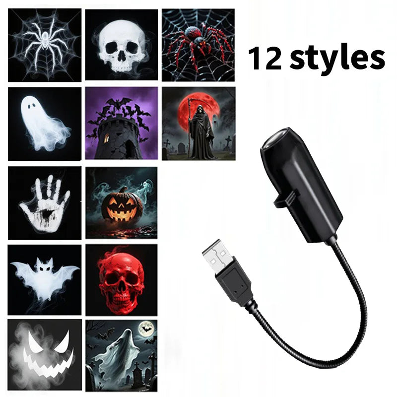Halloween Ghost & Skull LED Projector Light