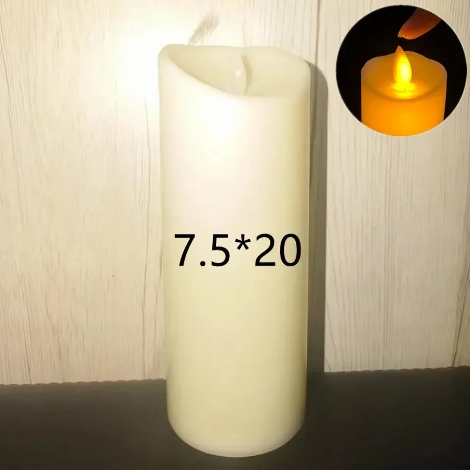PaaMaa LED Electric Candle Lamp Swing Flameless Candles Battery Powered Candles for Wedding Decor Birthday Party Supplies