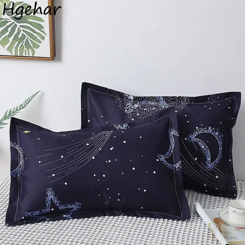 Printed Pillow Case Throw 40x60cm Simple Soft Cozy Skin-friendly Students Bedroom Cover Washable Home Household  Fashion
