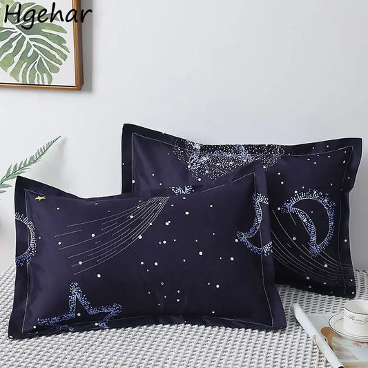 Printed Pillow Case Throw 40x60cm Simple Soft Cozy Skin-friendly Students Bedroom Cover Washable Home Household  Fashion