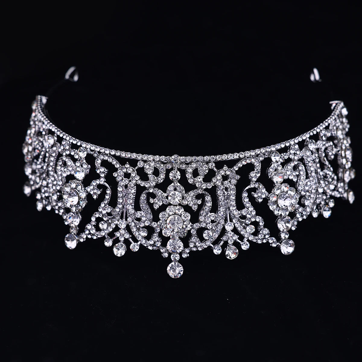 Luxury Crystal Rhinestone Tiaras And Crowns For Queen Princess Bride Wedding Diadems Women Hair Accessories
