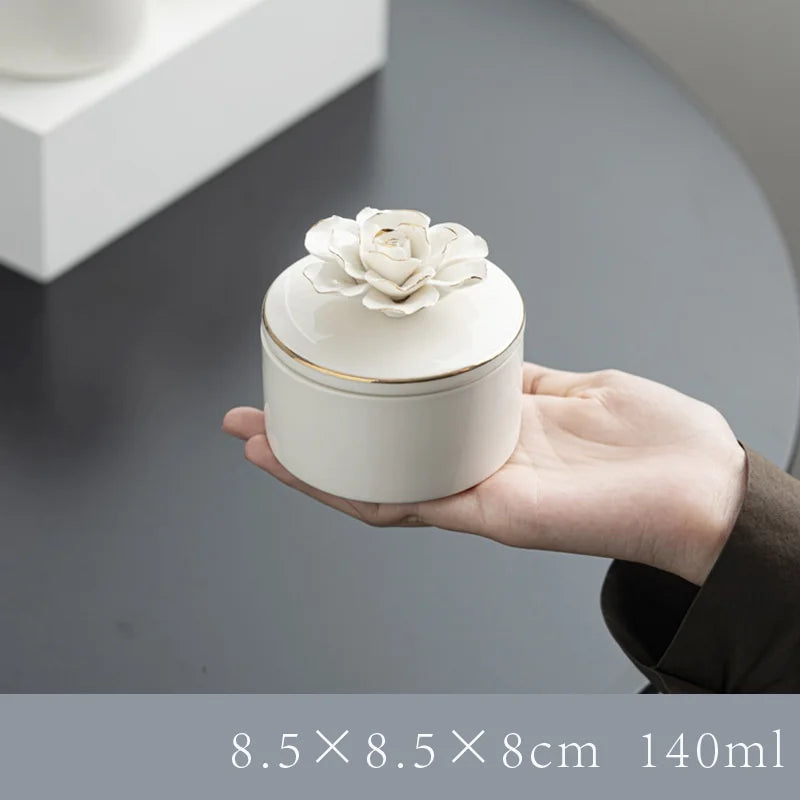 Handmade Gardenia Fragrance Nordic Angel Fresh Aromatherapy Ceramic Candle Cup Home Interior Decor Ornament  Crafts Deodorize
