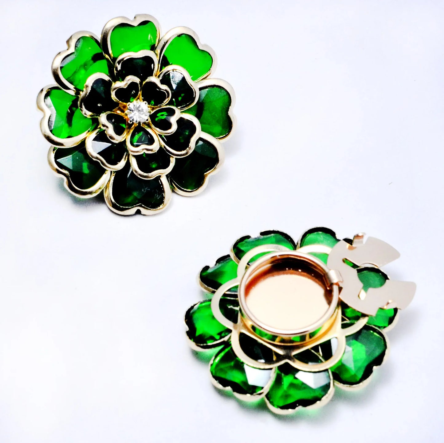 2pcs Korean Style Camellia Enamel Button Cover Cufflinks for woman Men Shirt  Alloy High-end Accessories