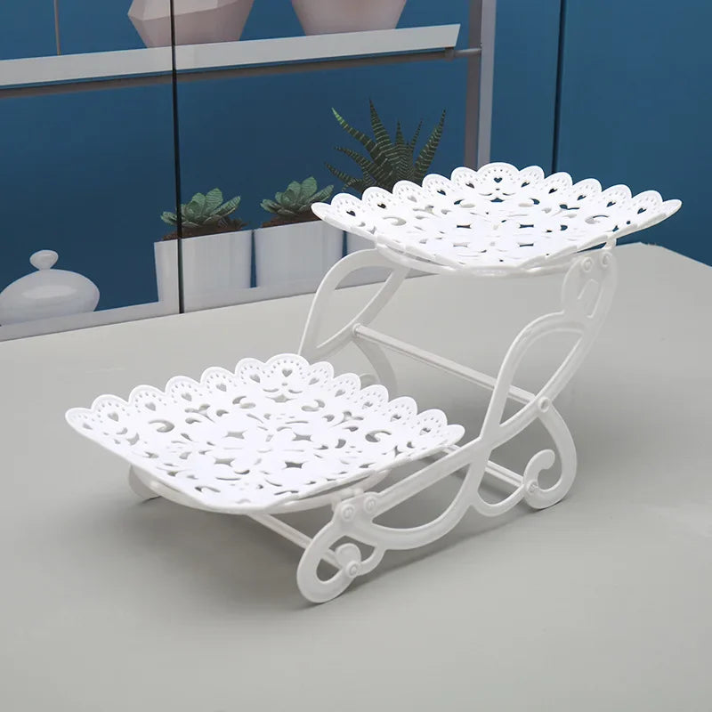 European Style Cake Stand Display Rack Fruit Plate Cupcake Tray Birthday Party Wedding Dessert Table Decorations Desktop Holder