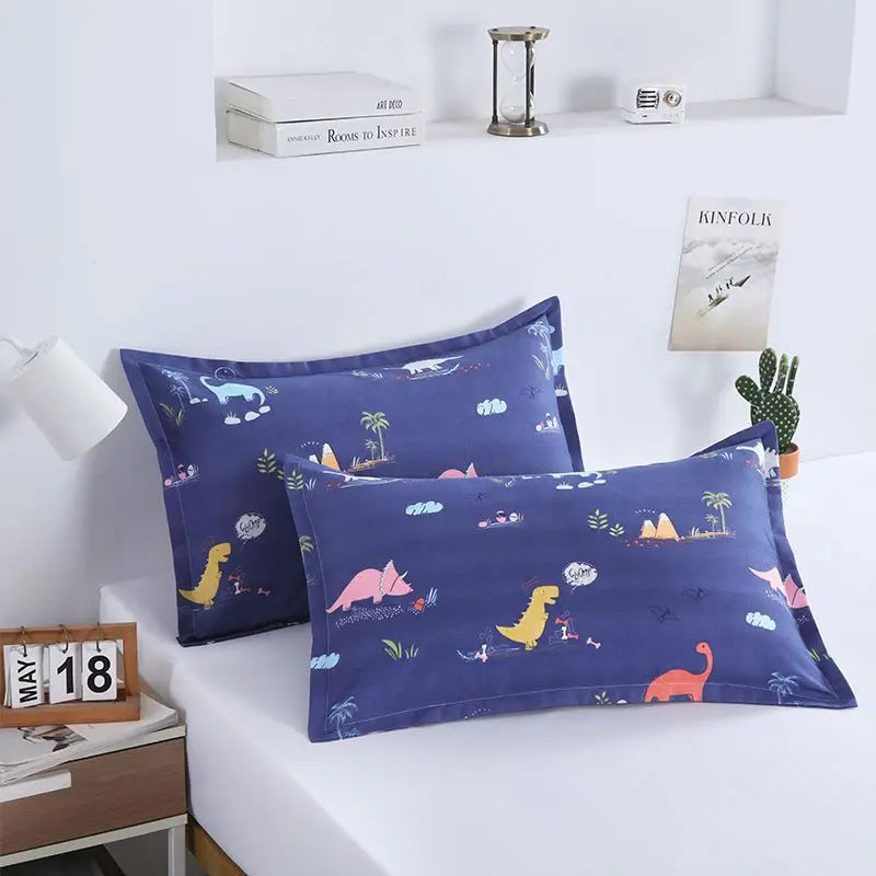 Printed Pillow Case Throw 40x60cm Simple Soft Cozy Skin-friendly Students Bedroom Cover Washable Home Household  Fashion