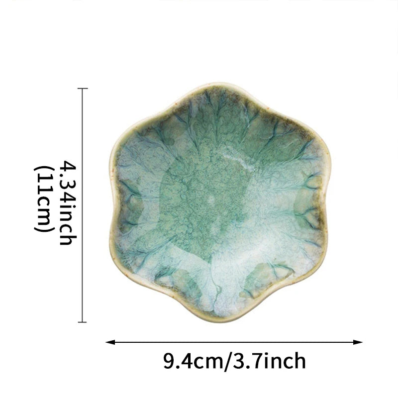 Ceramic Lotus Storage Trays Green Creative Tray For Decoration Jewelry Plate Jewelry Organizer Containers Desktop Decor