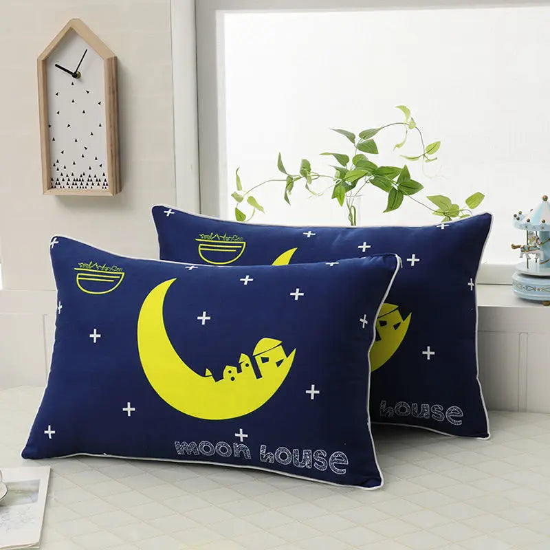 Printed Pillow Case Throw 40x60cm Simple Soft Cozy Skin-friendly Students Bedroom Cover Washable Home Household  Fashion