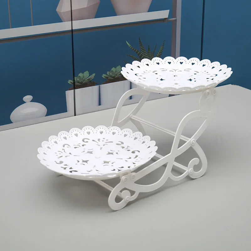 European Style Cake Stand Display Rack Fruit Plate Cupcake Tray Birthday Party Wedding Dessert Table Decorations Desktop Holder
