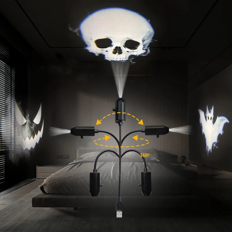 Halloween Ghost & Skull LED Projector Light