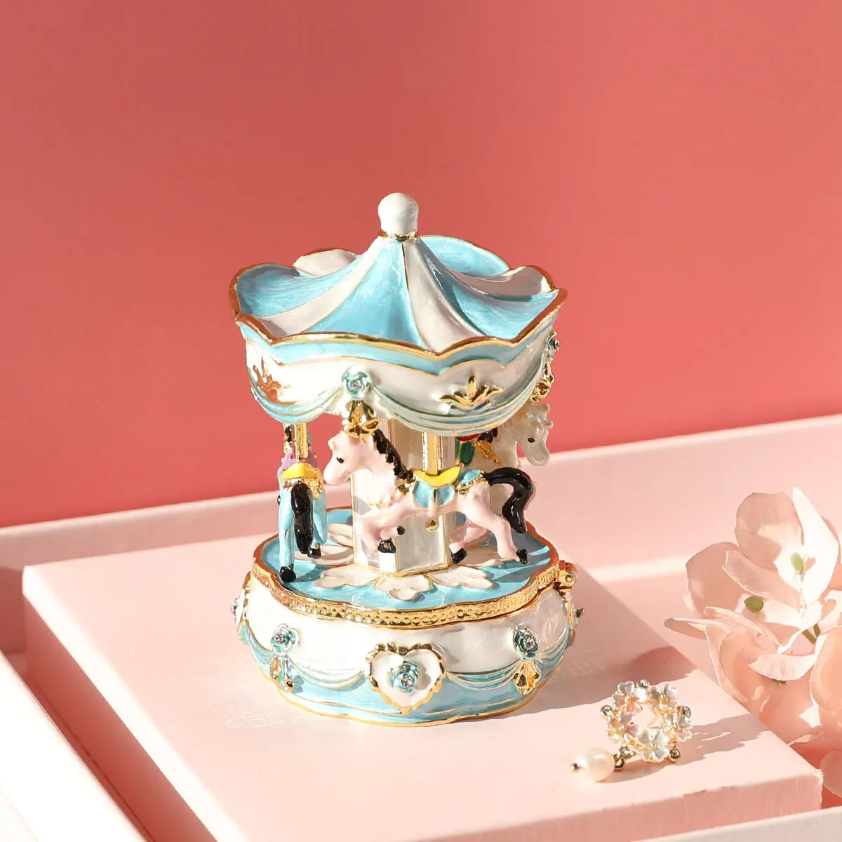 European Creative Jewelry Box Crown Ring Holder Wedding Proposal Gift for Women Earrings Necklace Storage