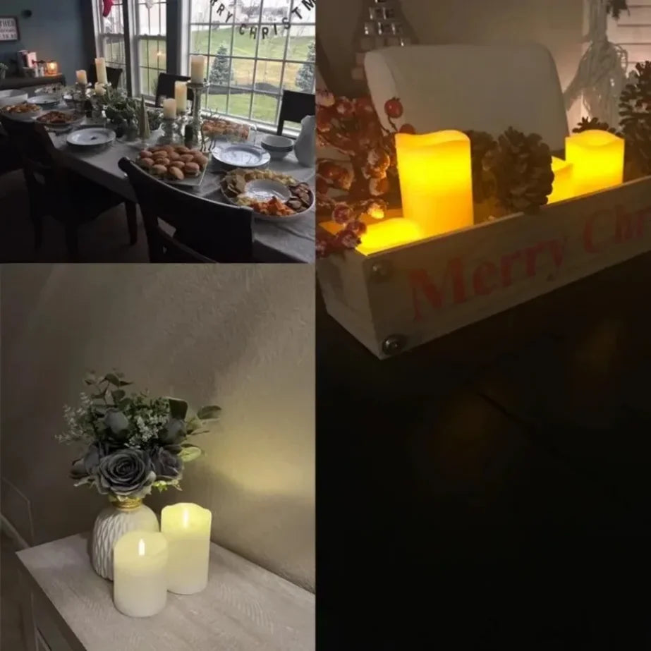 PaaMaa LED Electric Candle Lamp Swing Flameless Candles Battery Powered Candles for Wedding Decor Birthday Party Supplies
