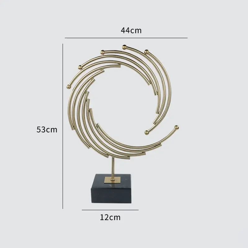 Golden Harmony Orbit Sculptures