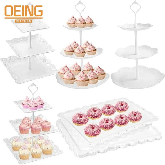 Dessert Table Display Set Cupcake Stand FOR Chocolate Candy Cake Fruit Cookie Tray For Wedding Birthday Baby Shower Tea Party