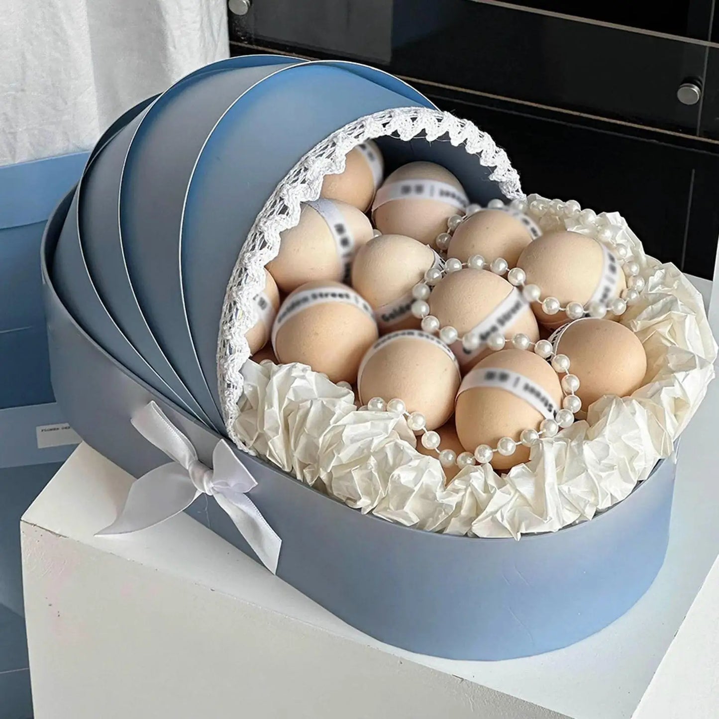 Baby Shower Box Flower Box Ornaments for Flower Sweet Home Decor Flower Packing Box Cradle Floral Basket Presents Wrapping Bag