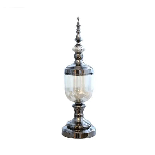 Elegant Vintage Glass Decorative Jar