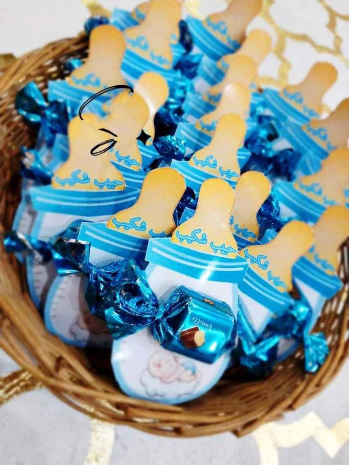 Custom Baby Shower Gift Card For Guests Candy Baptism Invitation Boy Girl Birthday Party Decoration Gender Reveal Supplies DIY