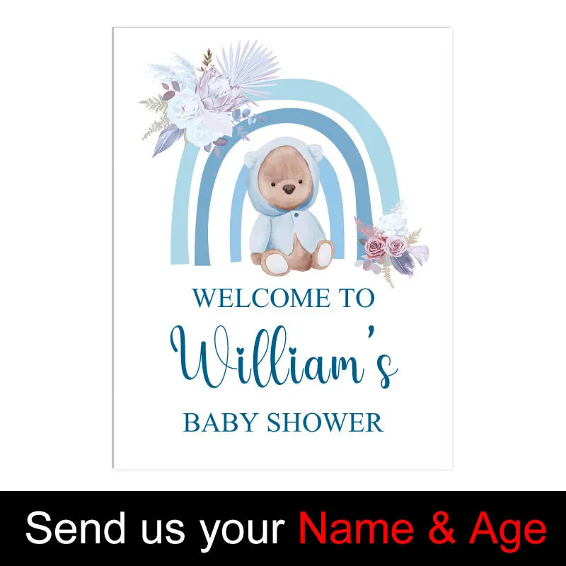 Custom Baby Shower Welcome Sign Board Mosaic Customized Personalized Welcome Baby Shower Sign for Baby Shower Birthday Decoratio