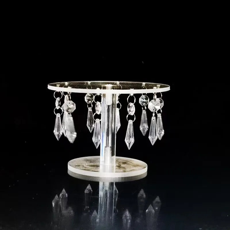 Table Wedding Rotating Acrylic Cake Stand Dessert Display For Birthday Party Decors