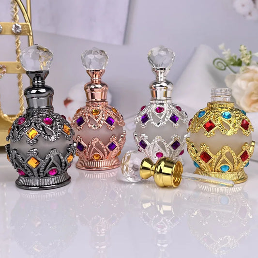 15ML Crystal Vintage Style Perfume Bottle Refillable Perfume Atomizer Perfume Dispensers For Beauty Salon Arab Style
