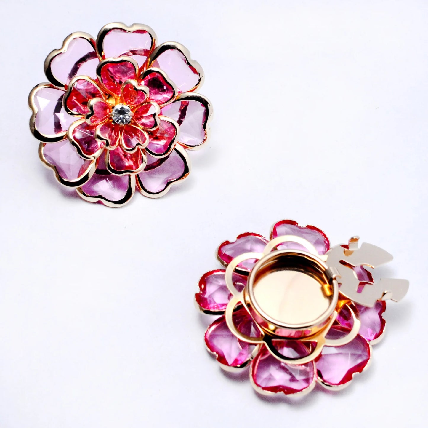 2pcs Korean Style Camellia Enamel Button Cover Cufflinks for woman Men Shirt  Alloy High-end Accessories