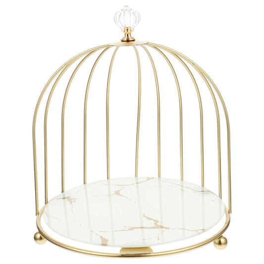 Glass Metal Wedding Cake Stand Decorative Cupcake Holder Dessert Display Tray Pastry Server Table Decor For Party Home