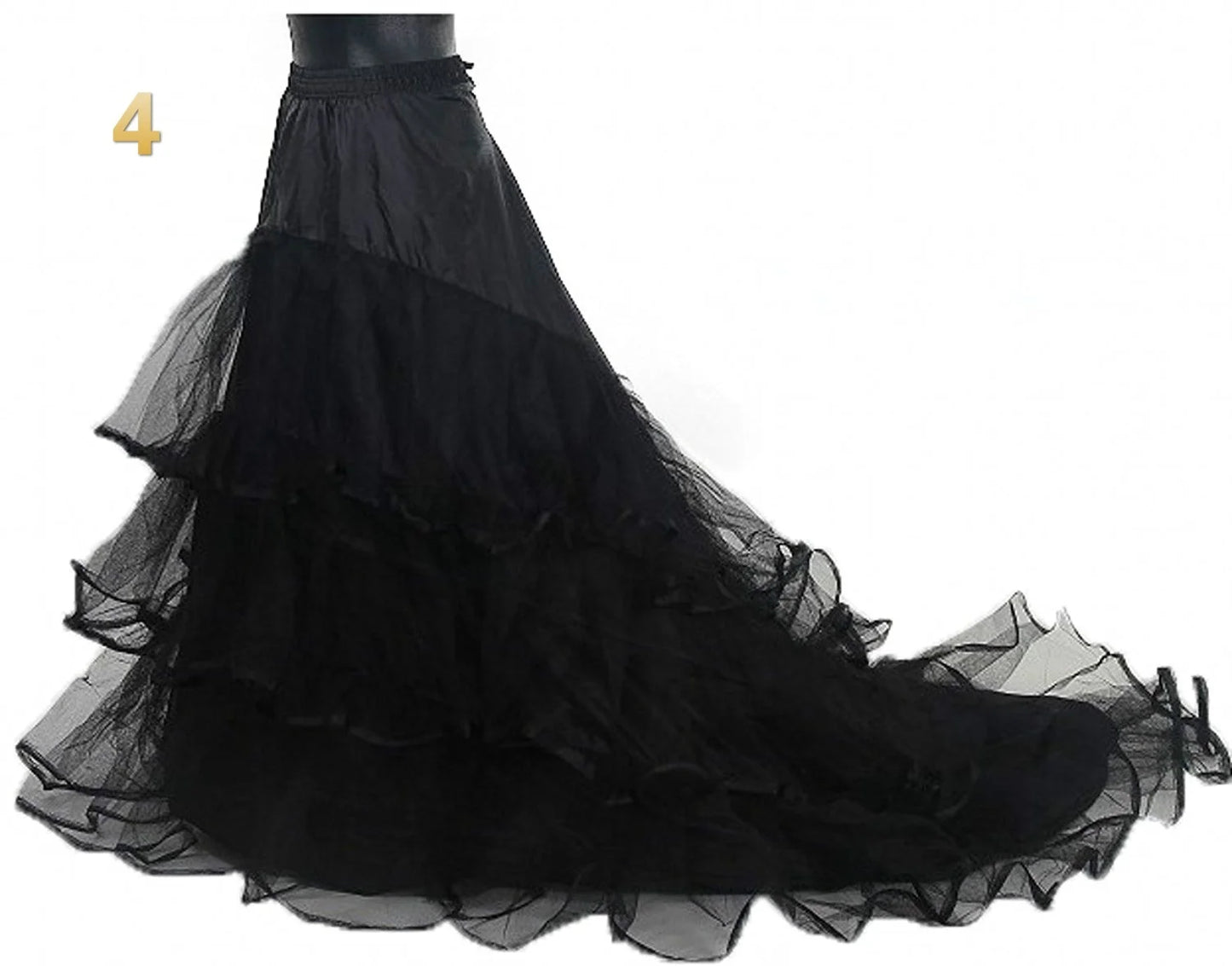 Black Petticoats for Wedding Dress Crinoline jupon tulle mariage enaguas saiote novia anagua de vestido de noiva underskirt