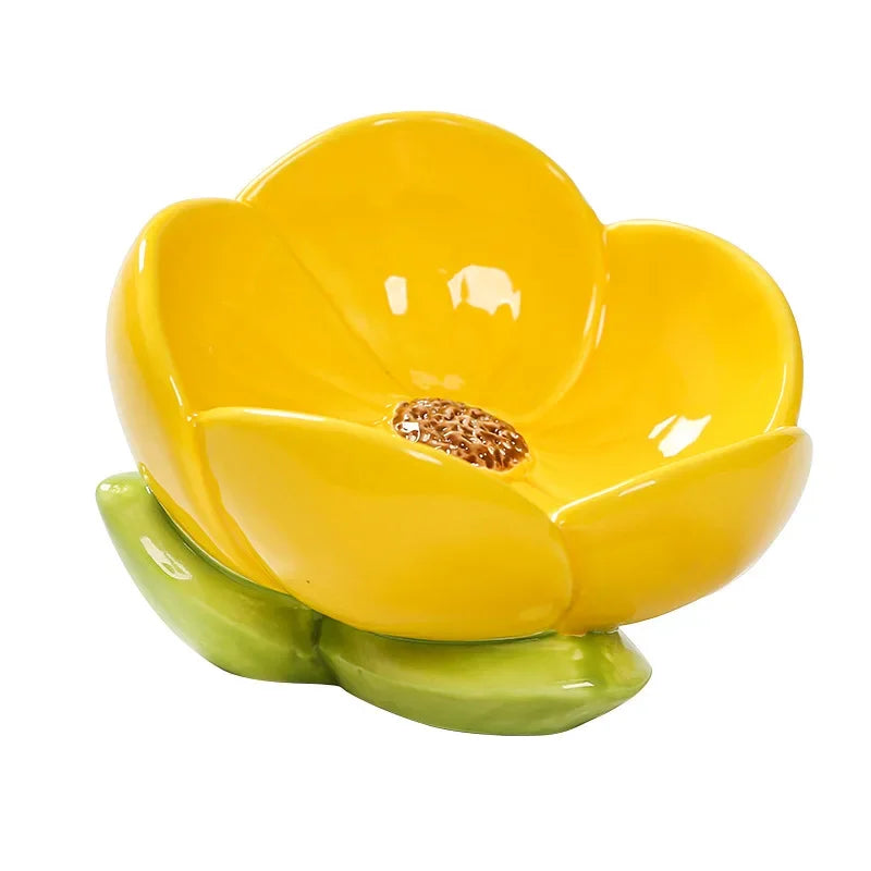 Tulip Flowers Entrance Foyer Ornaments Keys Jewelry Dressing Table Ceramic Storage Tray High-end Furniture Decorations Gifts
