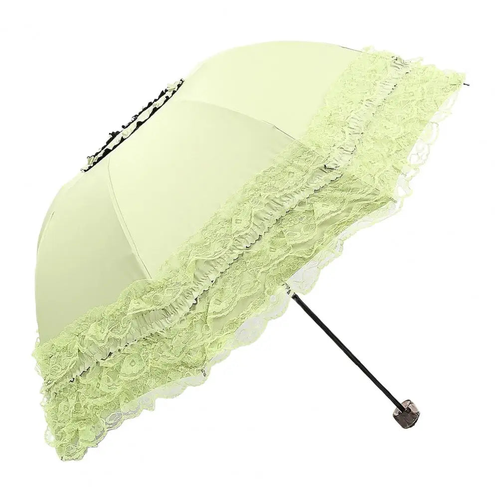 Vintage Lace Parasol Uv Protection Folding Umbrella Stylish Lace Folding Umbrella for Sun Protection Rain Lightweight Portable