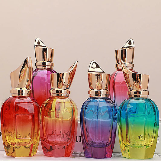 1 Pc Perfume Bottle 30ML 50ML Glass Colorful Large Capacity Perfume Atomizer High Capacity Empty Container Portable Refillable