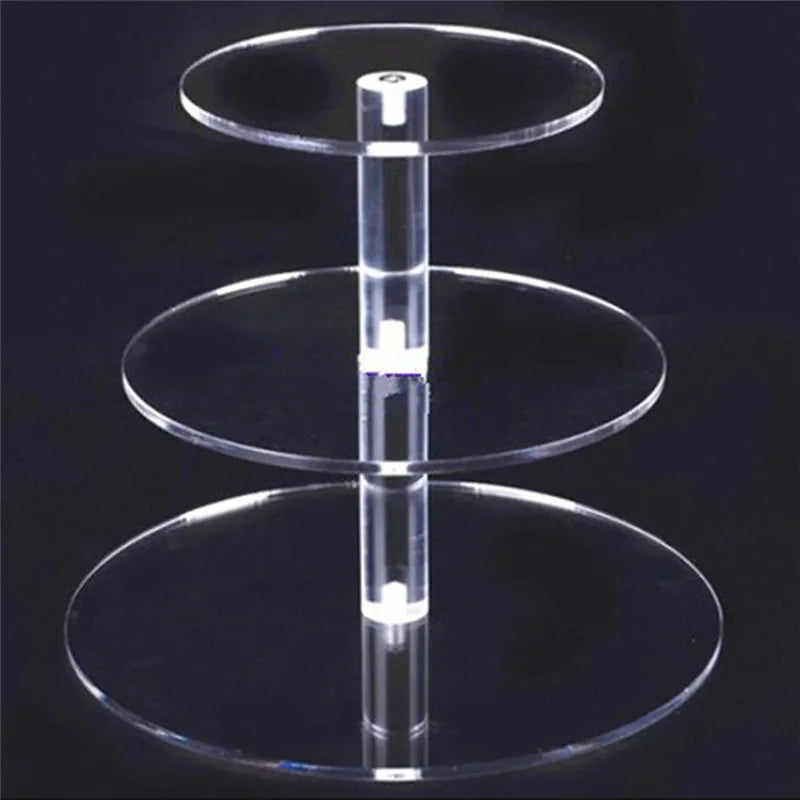 Acrylic Cake Round Wedding Stand Cupcake Dessert Tower Crystal Events Pastry Serving Platter Food Display For Birthday Xmas