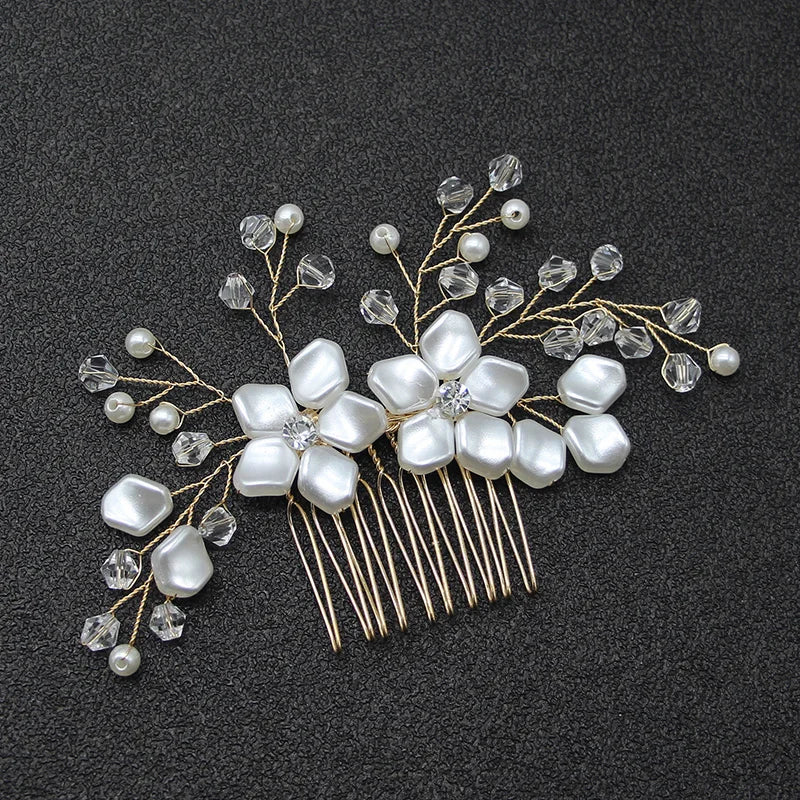 Crystal Wedding Hair Combs Miraculous Women Headbands Accessories Flower Bridal Headpiece Clip Bride Jewelry Gift