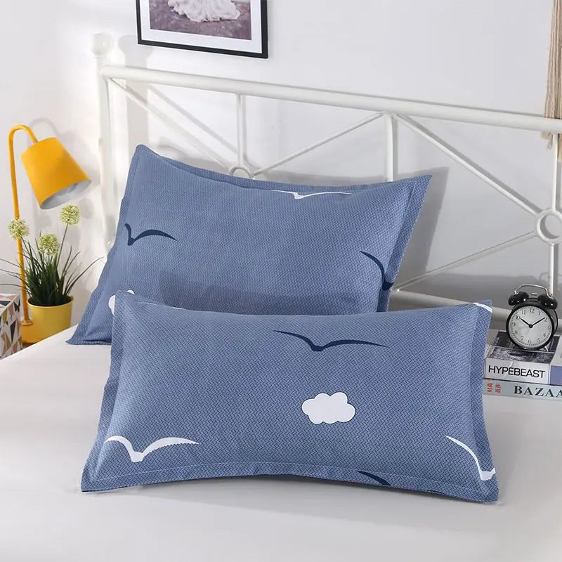 Printed Pillow Case Throw 40x60cm Simple Soft Cozy Skin-friendly Students Bedroom Cover Washable Home Household  Fashion