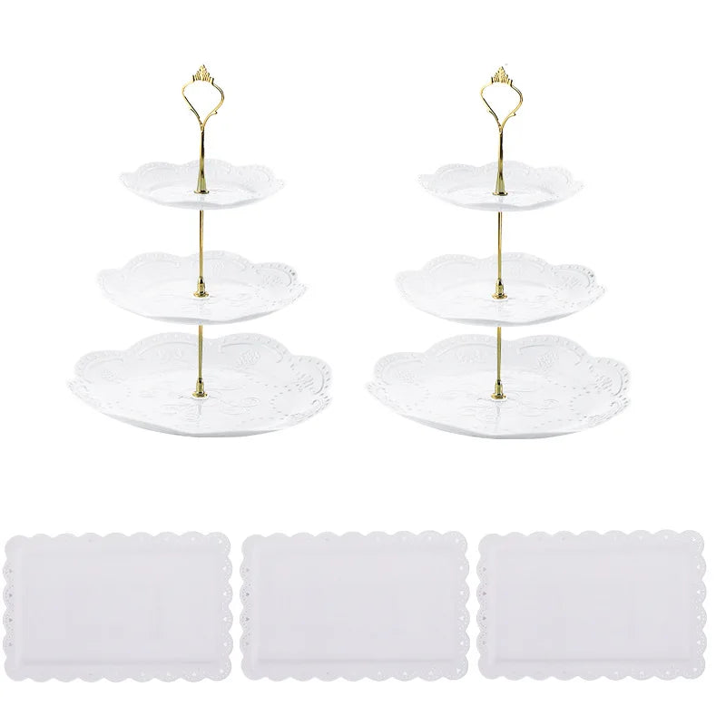 Dessert Table Display Set Cupcake Stand FOR Chocolate Candy Cake Fruit Cookie Tray For Wedding Birthday Baby Shower Tea Party