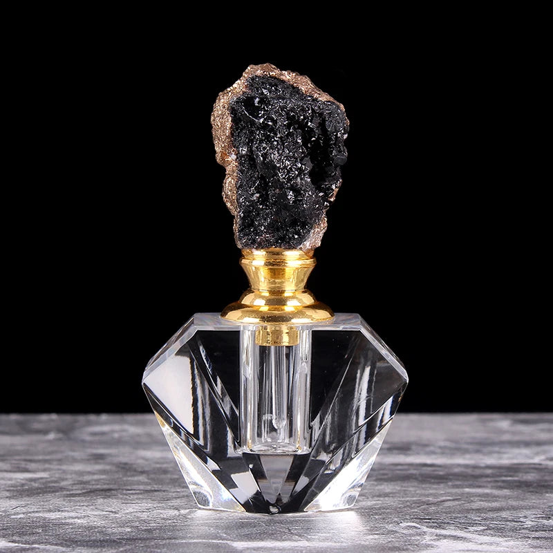 Natural Quartz Agate Crystal Perfume Bottle Refillable Essential Oil Smear Bottle Valentine's Day Gifts Wedding Favors Souvenir