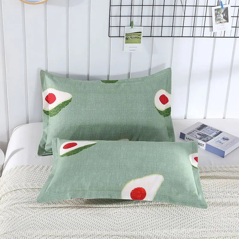 Printed Pillow Case Throw 40x60cm Simple Soft Cozy Skin-friendly Students Bedroom Cover Washable Home Household  Fashion