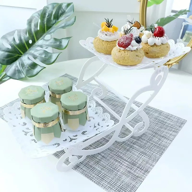 European Style Cake Stand Display Rack Fruit Plate Cupcake Tray Birthday Party Wedding Dessert Table Decorations Desktop Holder