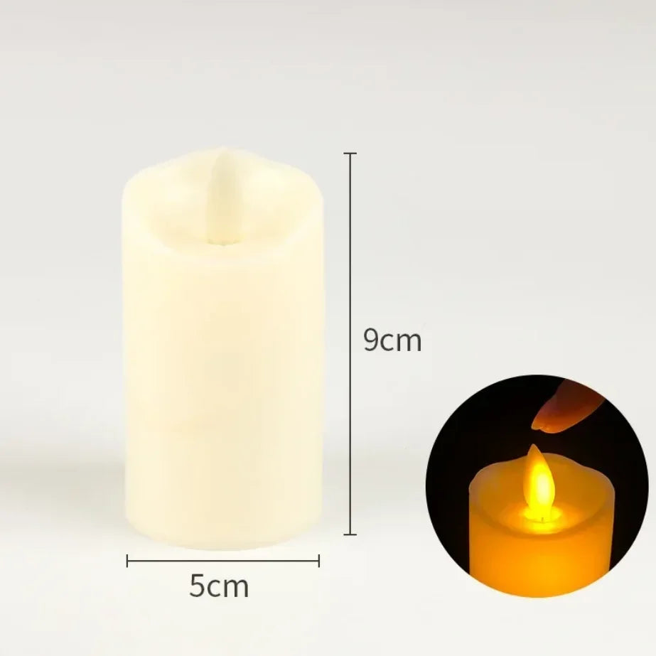 PaaMaa LED Electric Candle Lamp Swing Flameless Candles Battery Powered Candles for Wedding Decor Birthday Party Supplies