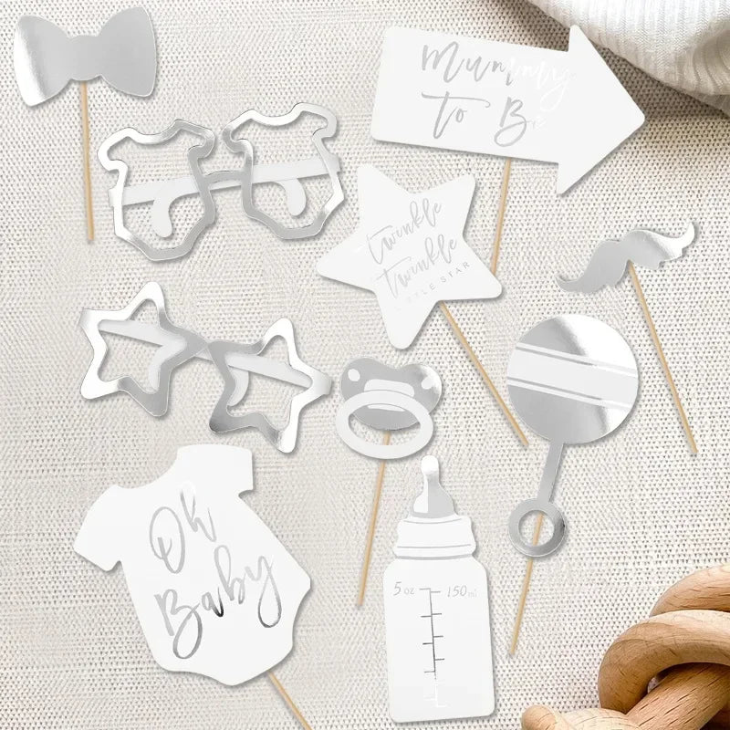 Oh Baby Photo Booth Props Mummy To Be  Shower Decoration for  Welcome Gender Reveal Kids 1st Birthday DIY Party Supplies