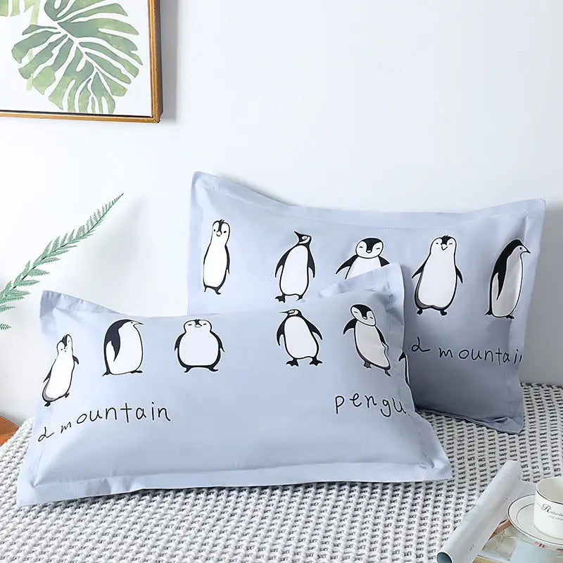 Printed Pillow Case Throw 40x60cm Simple Soft Cozy Skin-friendly Students Bedroom Cover Washable Home Household  Fashion