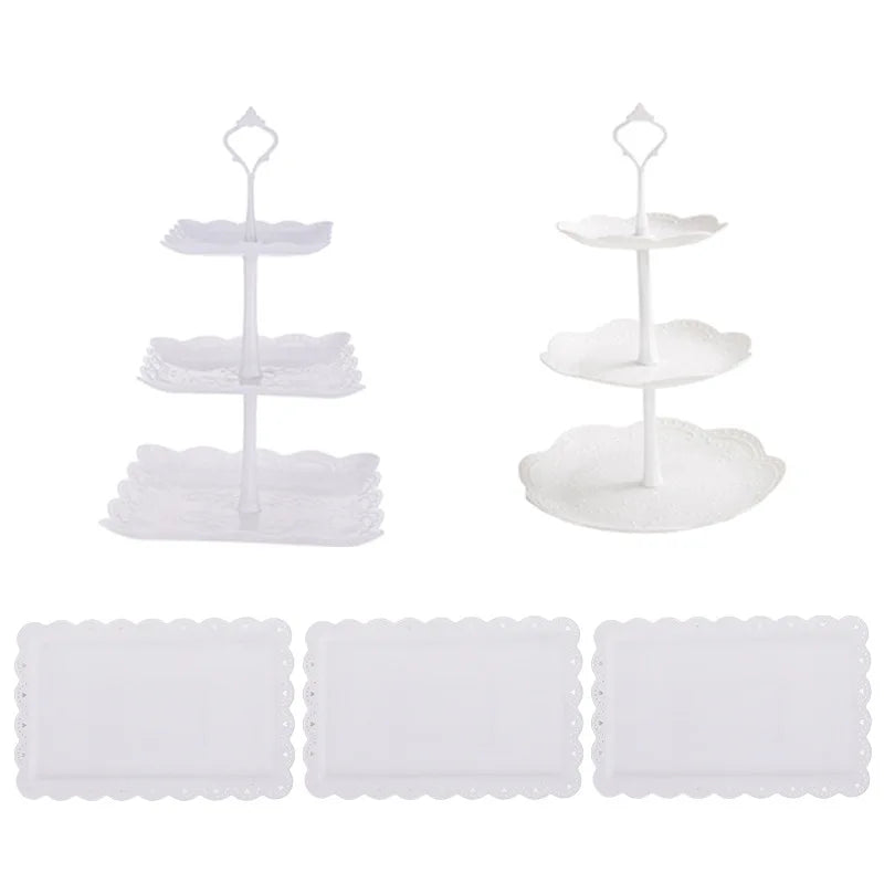 Dessert Table Display Set Cupcake Stand FOR Chocolate Candy Cake Fruit Cookie Tray For Wedding Birthday Baby Shower Tea Party