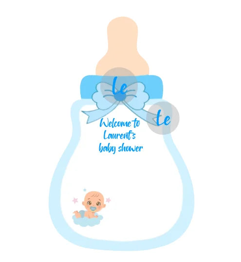 Custom Baby Shower Gift Card For Guests Candy Baptism Invitation Boy Girl Birthday Party Decoration Gender Reveal Supplies DIY