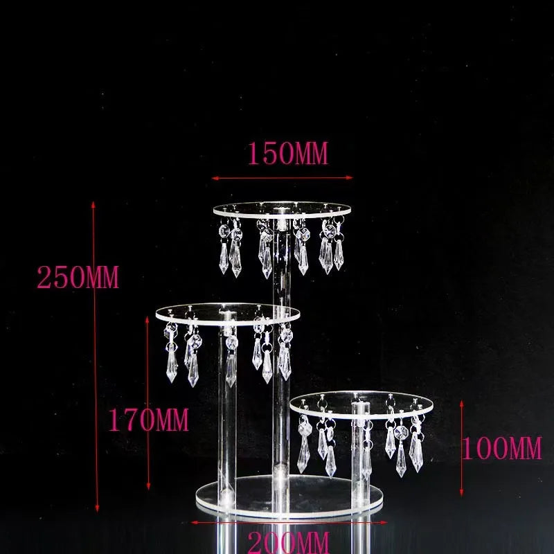 Table Wedding Rotating Acrylic Cake Stand Dessert Display For Birthday Party Decors