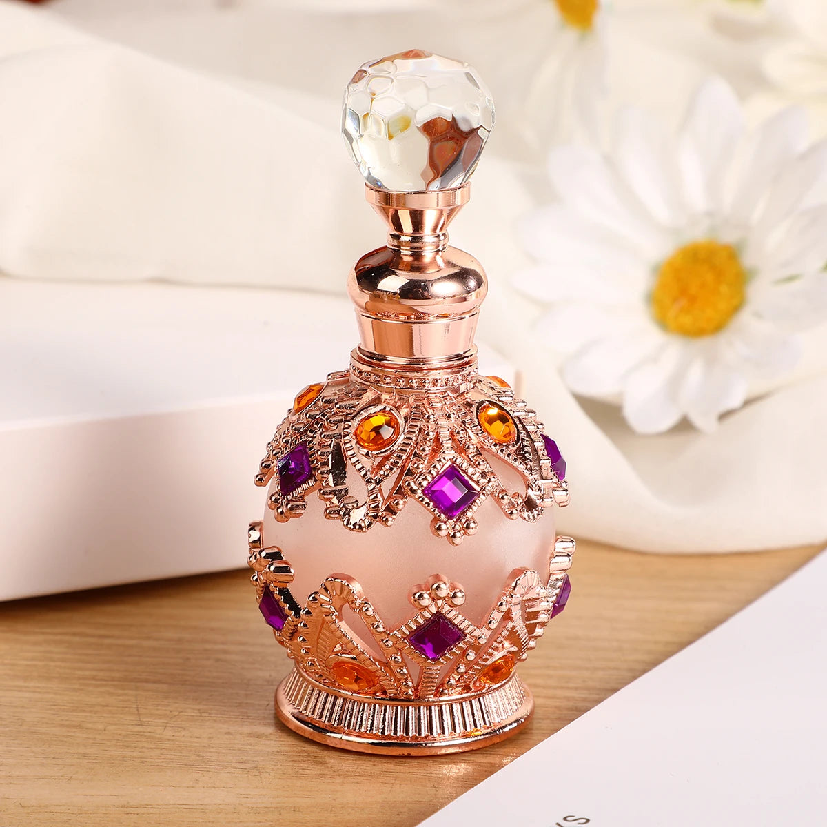 15ML Crystal Vintage Style Perfume Bottle Refillable Perfume Atomizer Perfume Dispensers For Beauty Salon Arab Style