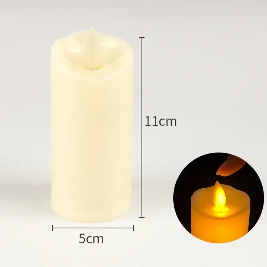 PaaMaa LED Electric Candle Lamp Swing Flameless Candles Battery Powered Candles for Wedding Decor Birthday Party Supplies