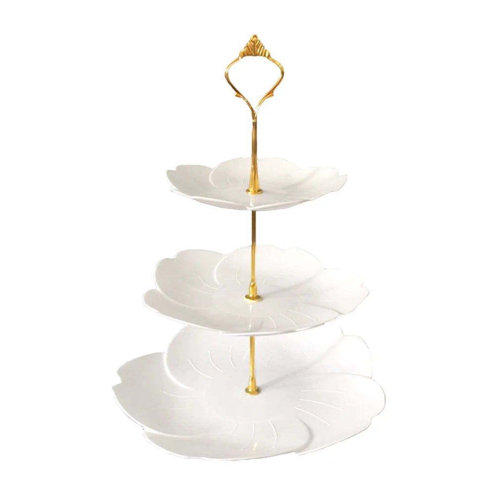 3 Tier Cake Stand Display White Rack Afternoon Tea Wedding Cupcake Plate Party Tableware Xmas Brithday Decoration Dessert Holder