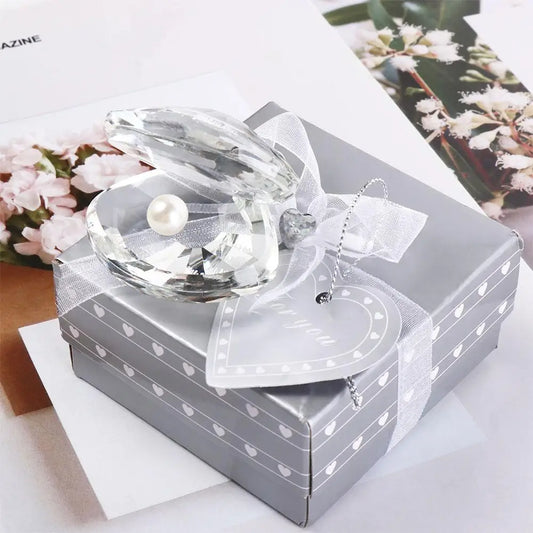 Room Decor Exquisite Crystal Pearl Clam Creative Artificial Crystal Crafts Unique Desktop Ornament Party Favors