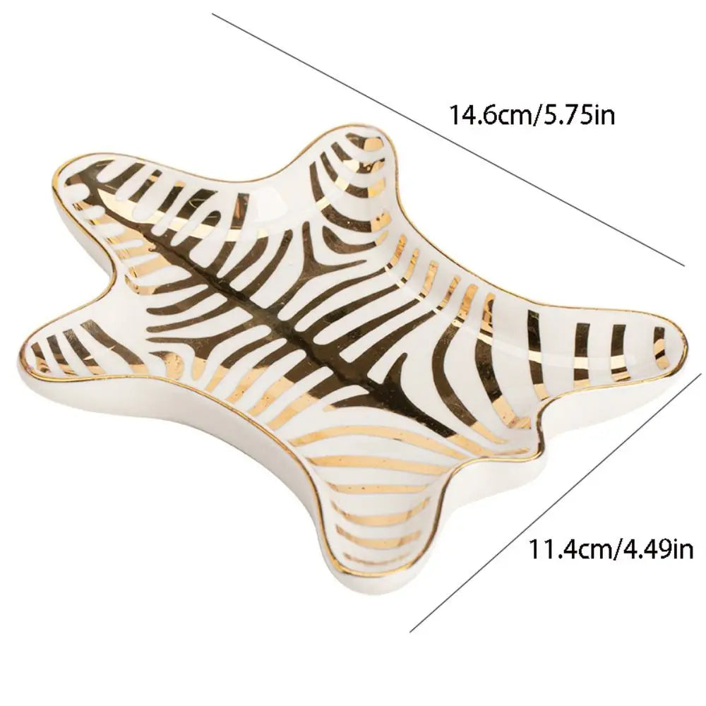 Desktop Ornament Ceramic Jewelry Tray Creative Portable Bathroom Storage Tray Simple Multi-Function Storage Plate Food